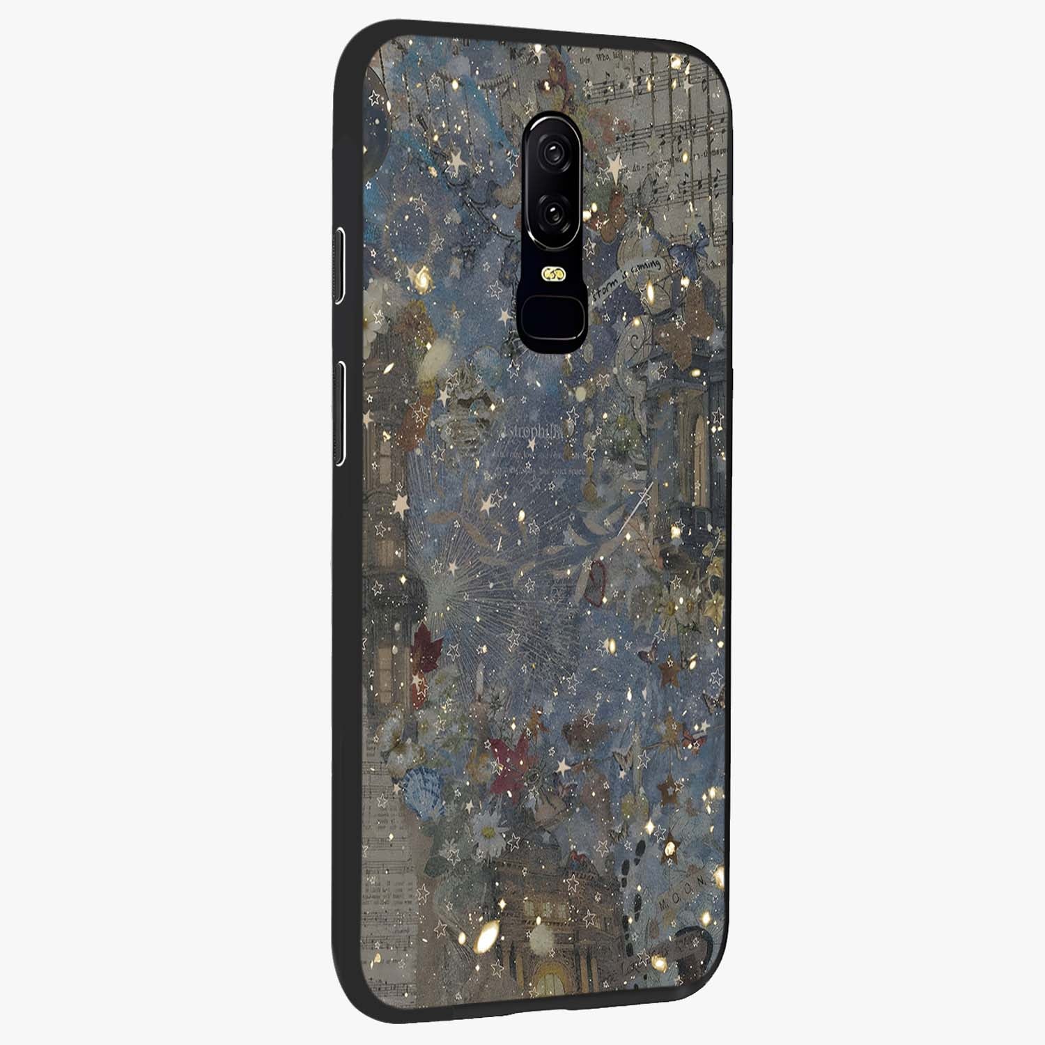 Aesthetic Astrolophia Glass Case upright view showcasing soft aesthetic theme with stylish modern look.