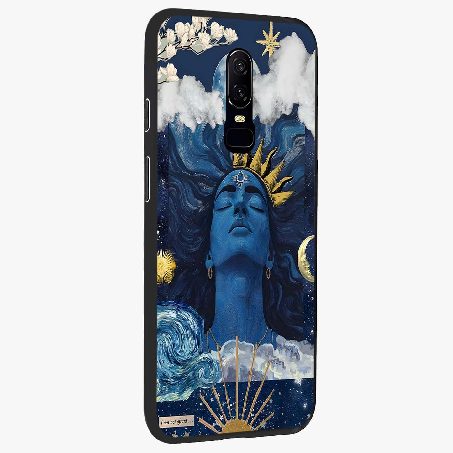 Aesthetic Lord Shiva Glass Case upright view showcasing powerful Lord Shiva artwork with devotional theme.