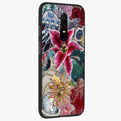 Beaded Garden Fantasy Glass Case upright view showcasing whimsical garden aesthetic with artistic bead details.