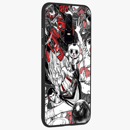 Crimson Chaos Panel Glass Case upright view showcasing intense crimson artwork with dramatic aesthetic style.