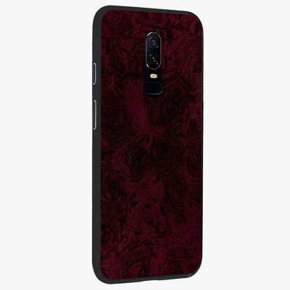 Crimson Fade Flow Glass Case upright view showcasing dynamic crimson flow artwork with stylish abstract theme.