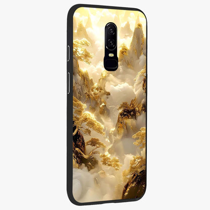 Gates Of Illumination Glass Case upright view showcasing glowing gateway artwork with mystical celestial theme.