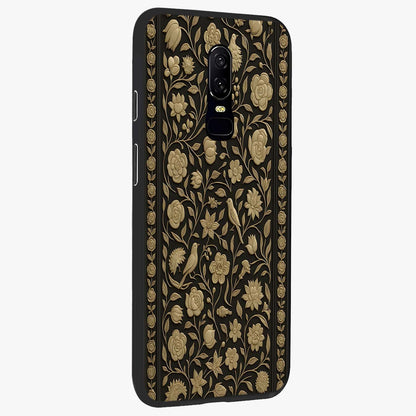 Golden Evil Eye Mandala Glass Case upright view showcasing decorative evil eye mandala artwork with spiritual aesthetic style.