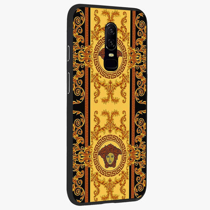 Golden Lotus Glow Glass Case upright view showcasing luminous lotus artwork with peaceful divine theme.