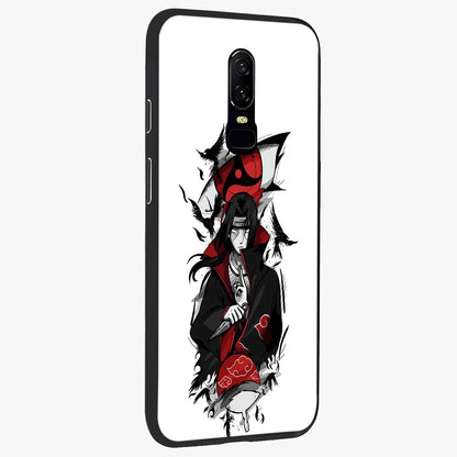 Itachi Limited Edition Naruto Anime Glass Case upright view showcasing intense anime artwork with powerful character theme.