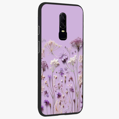 Lavender Blossom Dream Glass Case upright view showcasing delicate lavender blossom artwork with peaceful floral theme.