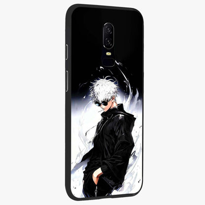 Limitless Shadow King Glass Case upright view showcasing bold shadow warrior artwork with epic fantasy theme.
