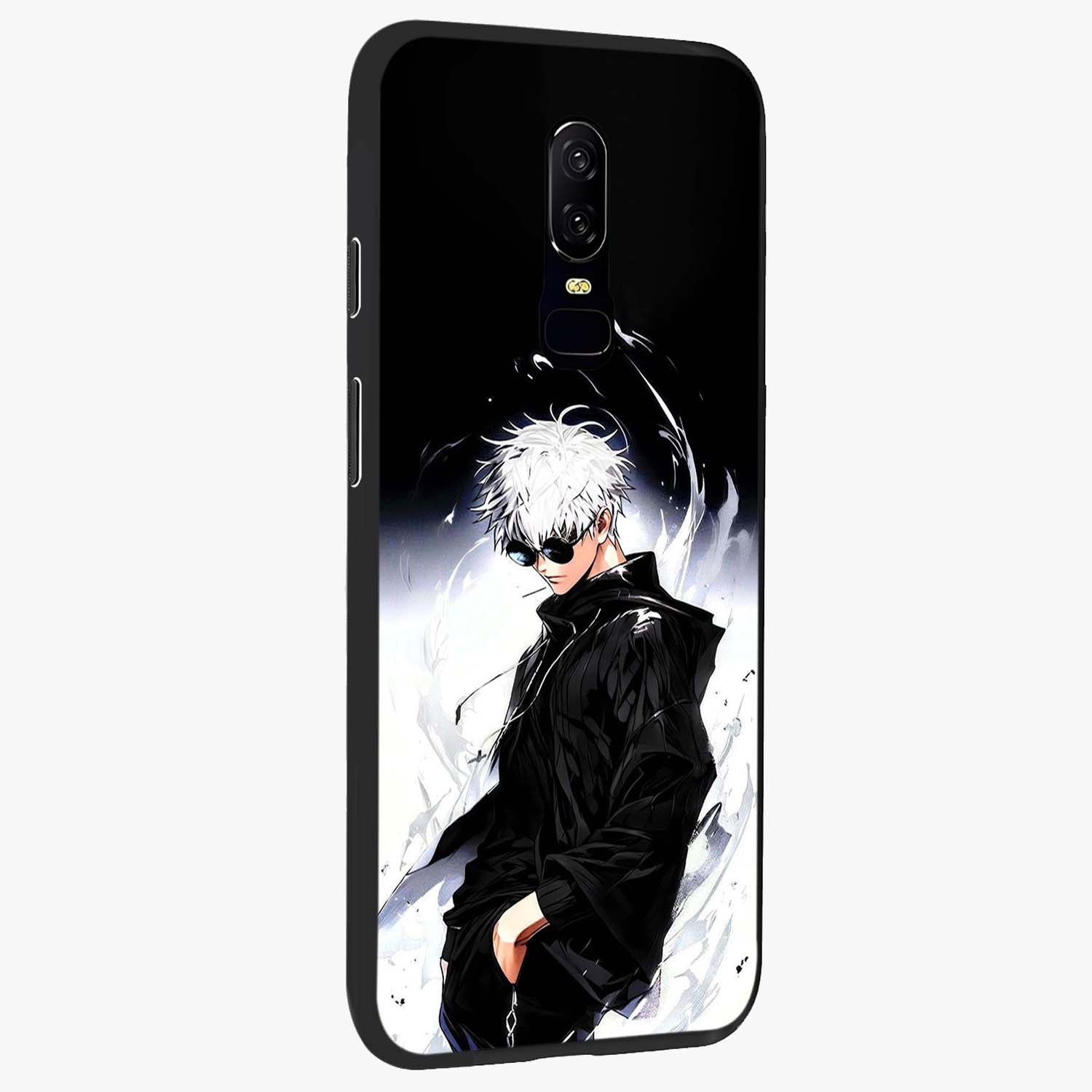 Limitless Shadow King Glass Case upright view showcasing bold shadow warrior artwork with epic fantasy theme.