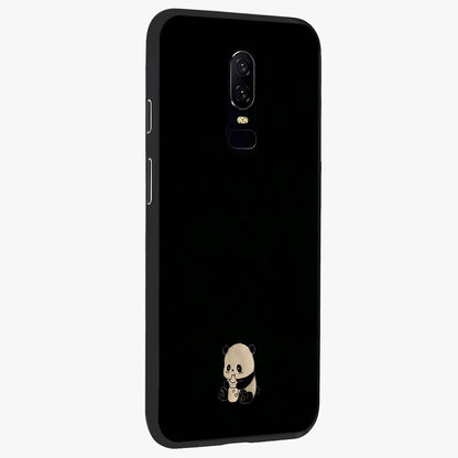 Midnight Panda Love Glass Case upright view showcasing charming panda artwork with playful romantic theme.