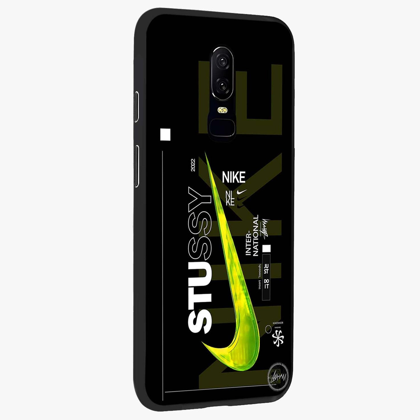 Neon Street Edition Glass Case upright view showcasing colorful neon artwork with modern street culture theme.