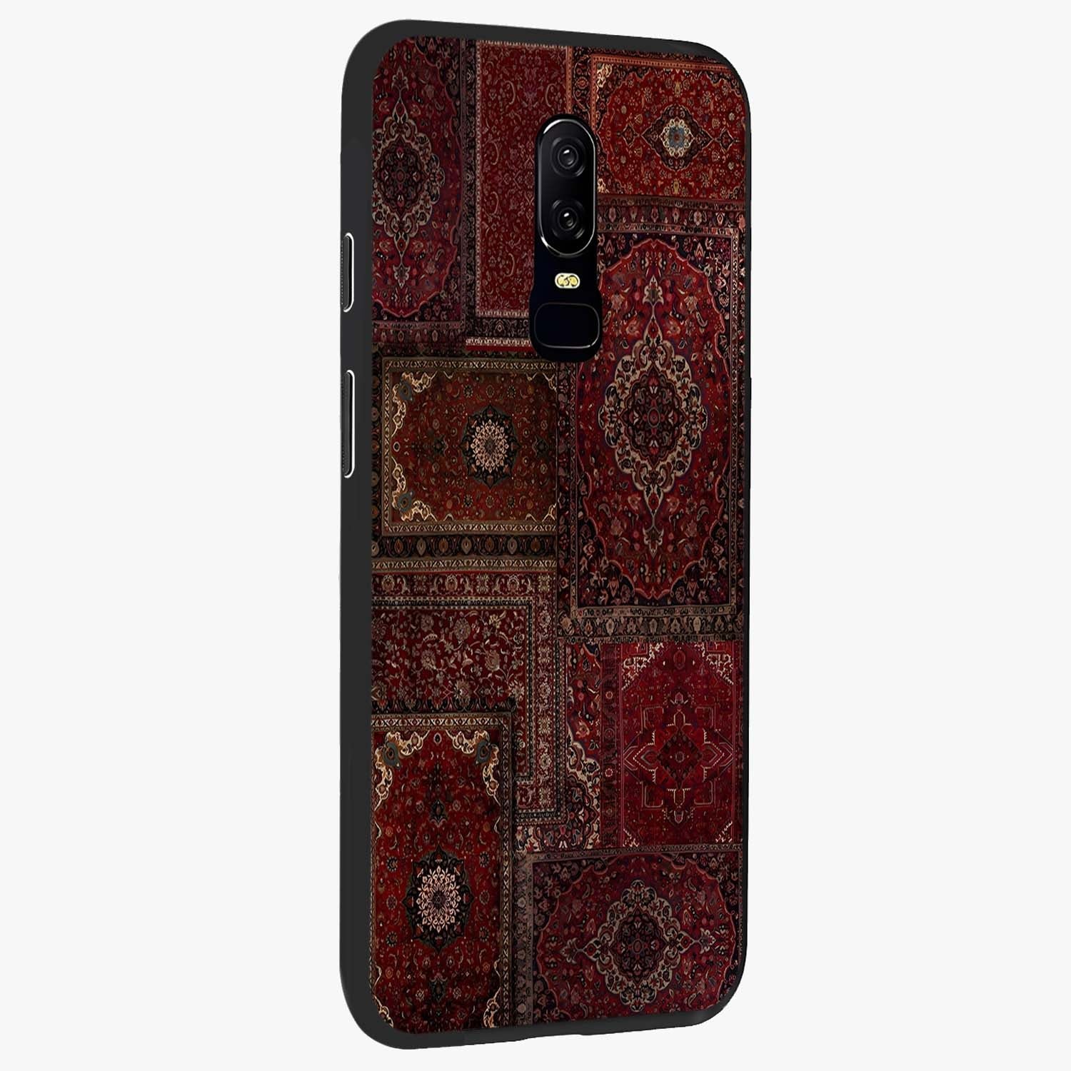 Persian Velvet Tale Glass Case upright view showcasing elegant Persian artwork with classic heritage theme.
