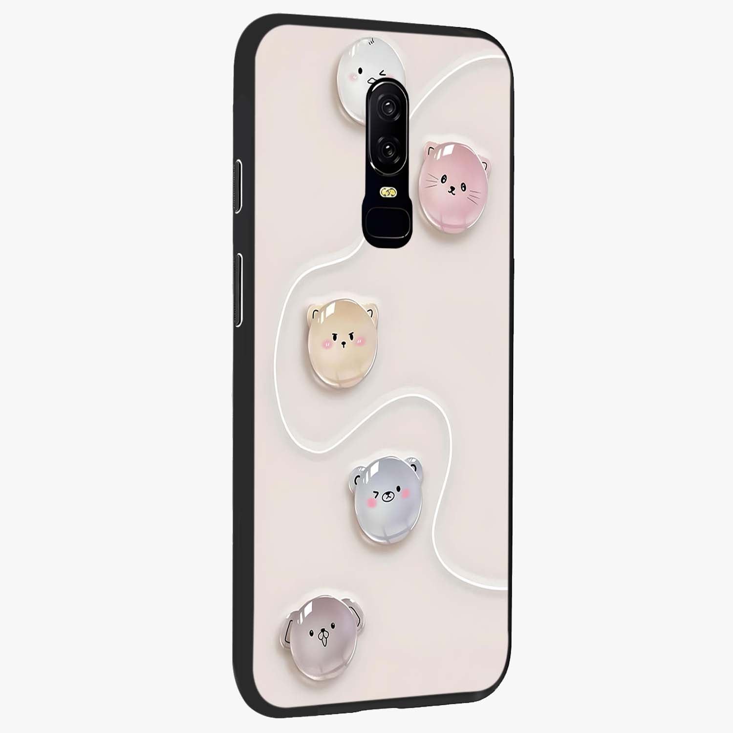 Puffy Face Parade Glass Case upright view showcasing adorable character artwork with cheerful animated theme.