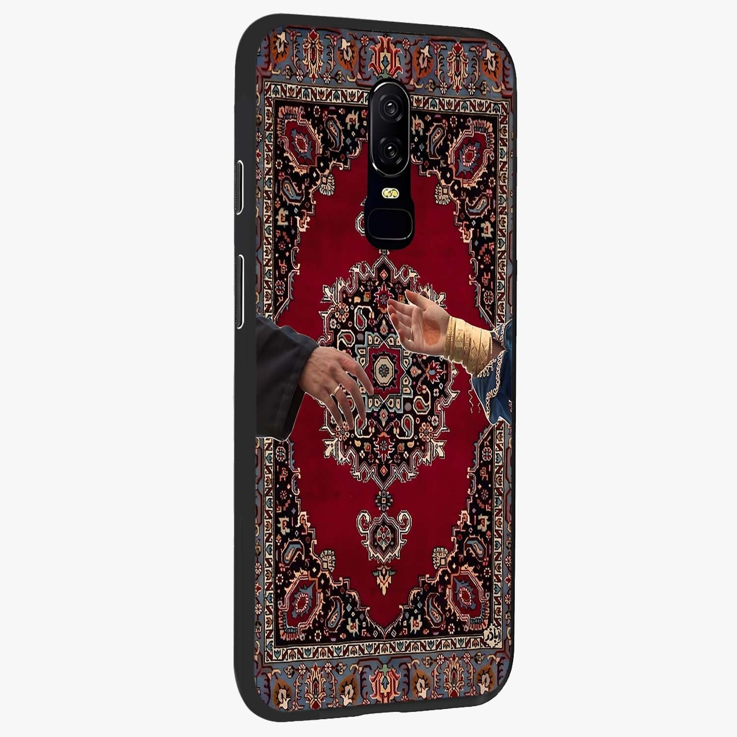 Royal Touch Reach Glass Case upright view showcasing stylish royal inspired artwork with graceful theme.