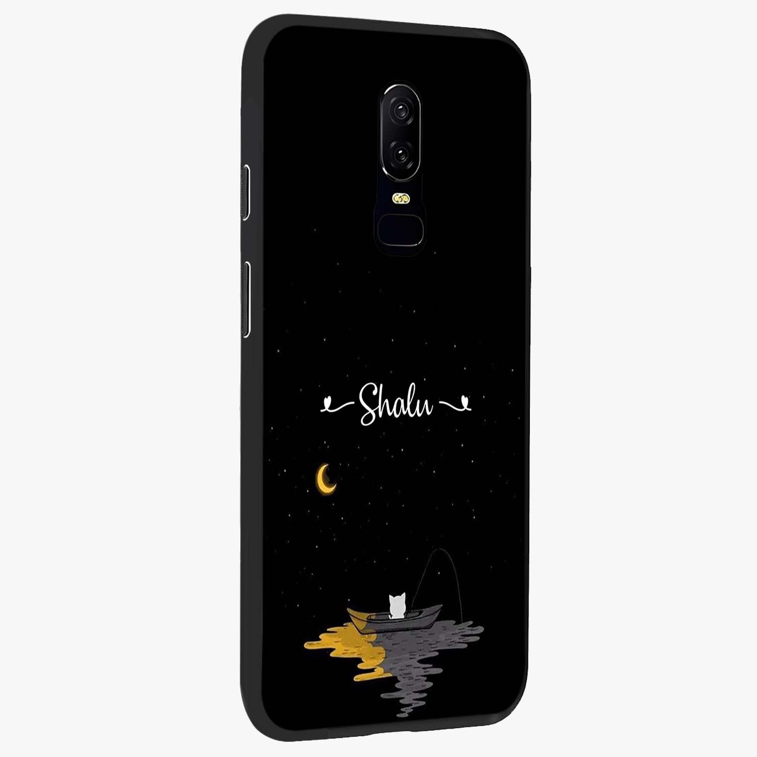 Silent Night Row Glass Case upright view showcasing tranquil night artwork with serene landscape theme.