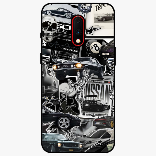 Aesthetic Dark Love Glass Case showing flat back view with dark romantic artwork and glossy glass finish.