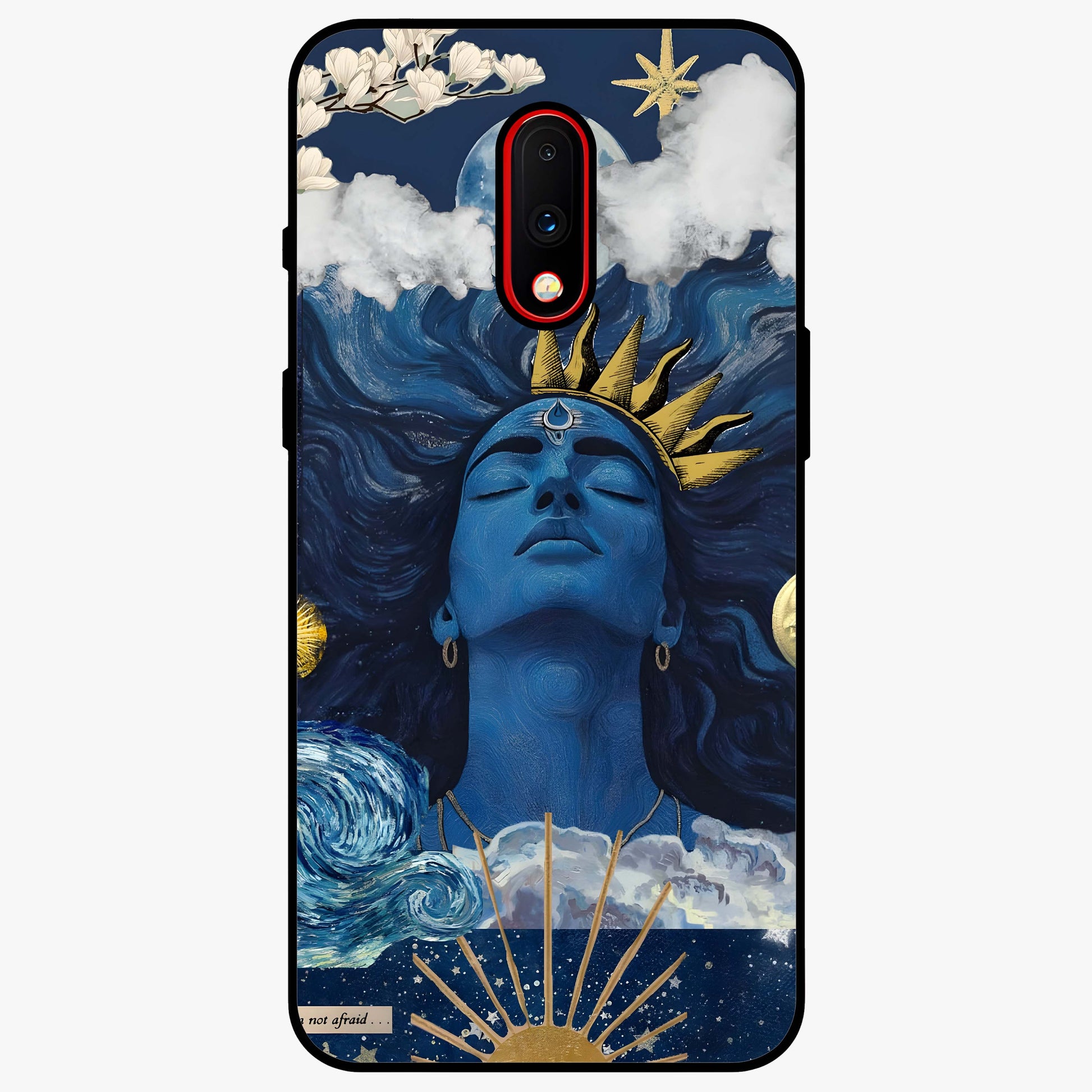 Aesthetic Lord Shiva Glass Case showing flat back view with divine Shiva artwork and glossy glass finish.