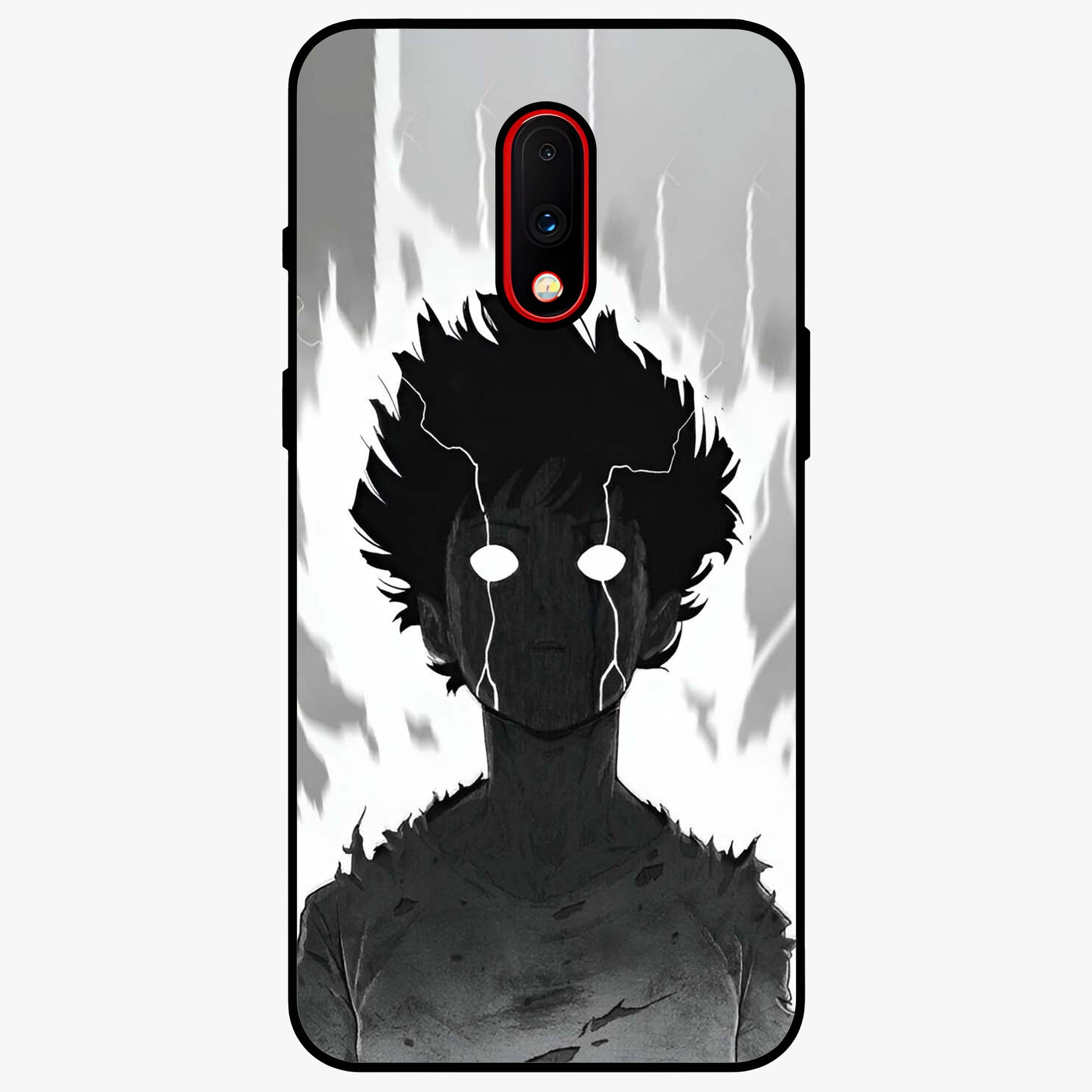 Awakened Inner Rage Glass Case showing flat back view with intense artistic artwork and glossy glass finish.