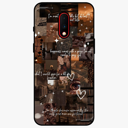 Bittersweet Aesthetic Chaos Glass Case showing flat back view with artistic chaotic aesthetic design and glossy glass finish.