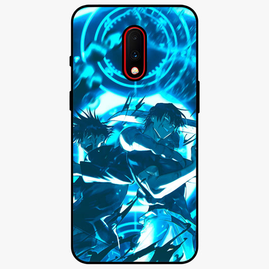 Cursed Energy Clash Glass Case showing flat back view with intense cursed energy artwork and glossy glass finish.