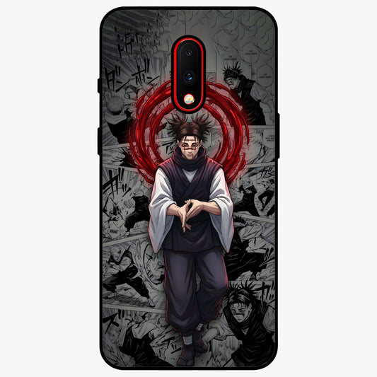 Cursed Ritual Ascension Glass Case showing flat back view with dark ritual themed artwork and glossy glass finish.