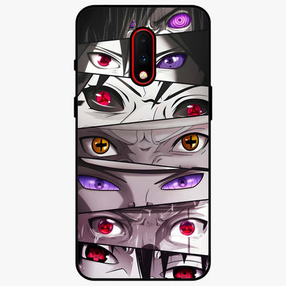 Eyes of Destiny Glass Case showing flat back view with striking eye themed artwork and glossy glass finish.