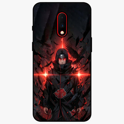 Focus Mode On Glass Case showing flat back view with bold motivational typography design and glossy glass finish.