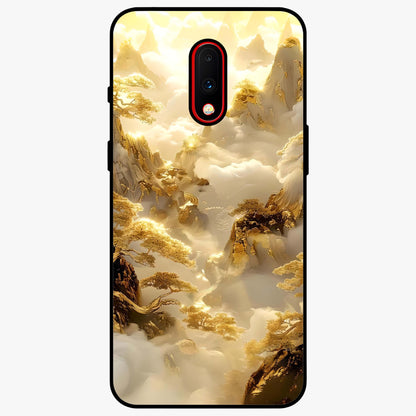Gates Of Illumination Glass Case showing flat back view with mystical illuminated gate artwork and glossy glass finish.