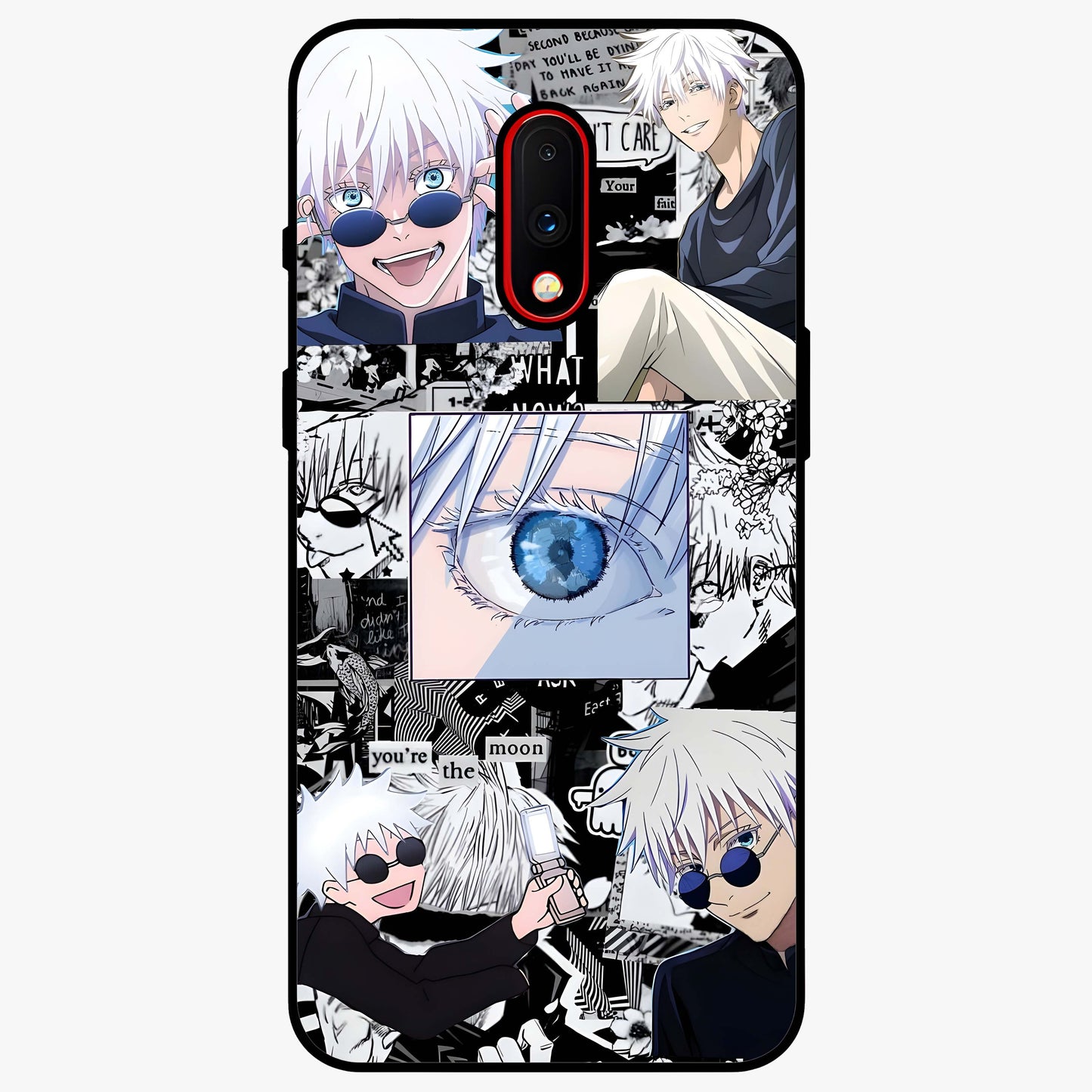 Infinity Sorcerer Chaos Glass Case showing flat back view with mystical sorcerer themed artwork and glossy glass finish.