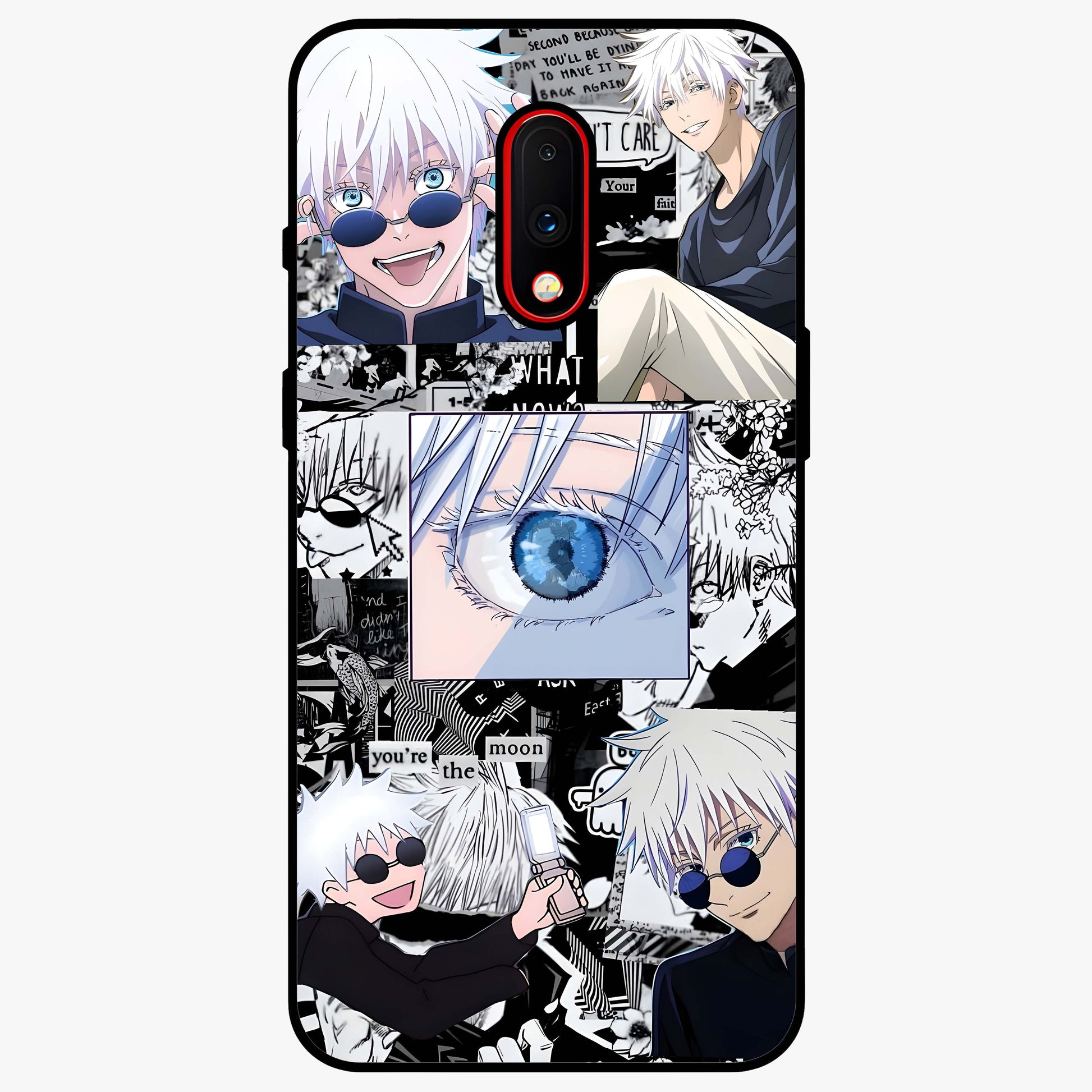 Infinity Sorcerer Chaos Glass Case showing flat back view with mystical sorcerer themed artwork and glossy glass finish.