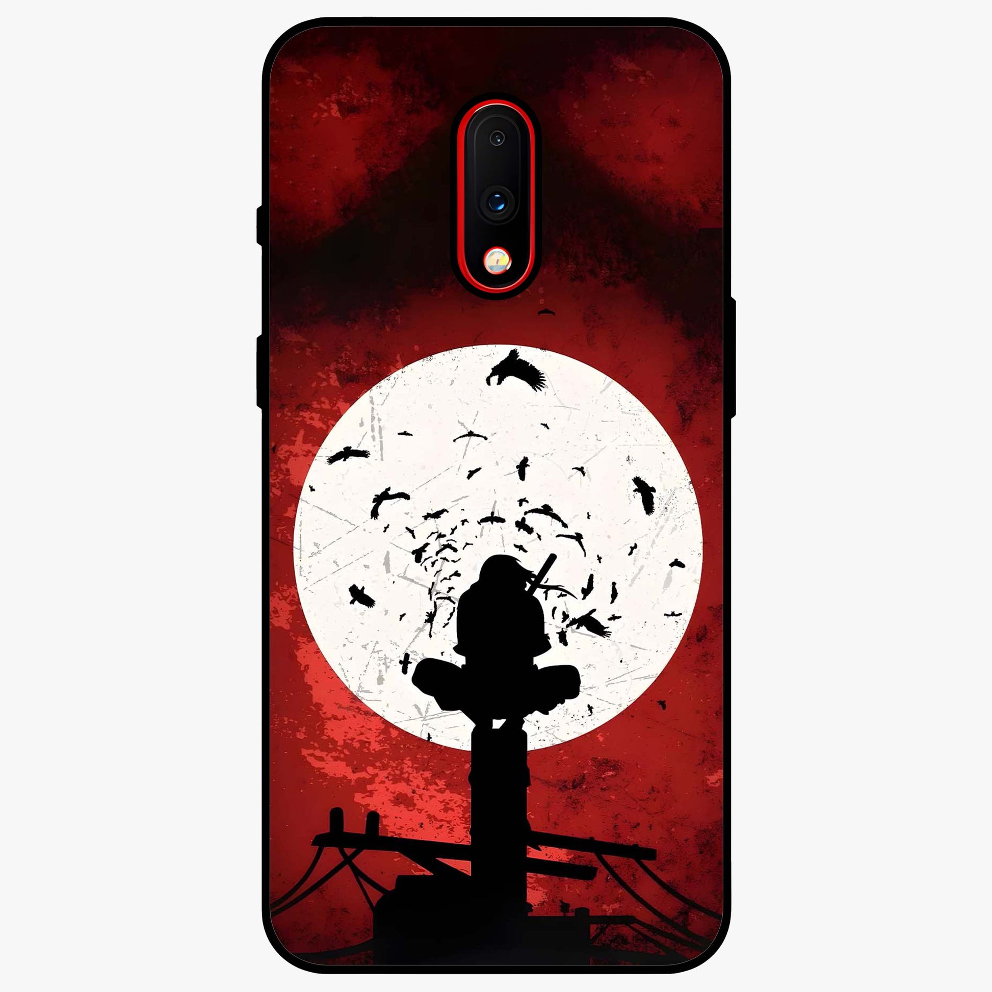 Itachi Limited Edition Naruto Anime Glass Case showing flat back view with iconic anime character artwork and glossy glass finish.