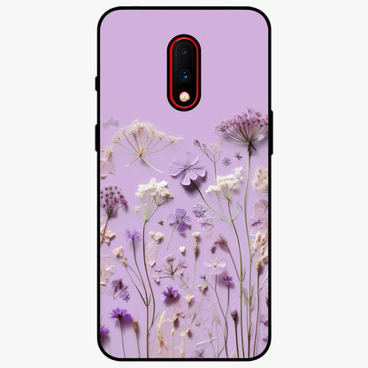 Lavender Blossom Dream Glass Case showing flat back view with soft lavender floral artwork and glossy glass finish.