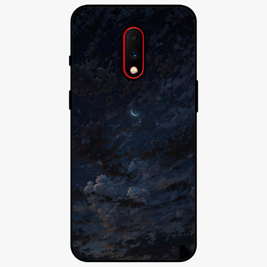 Lunar Veil Silence Glass Case showing flat back view with mystical moon veil artwork and glossy glass finish.