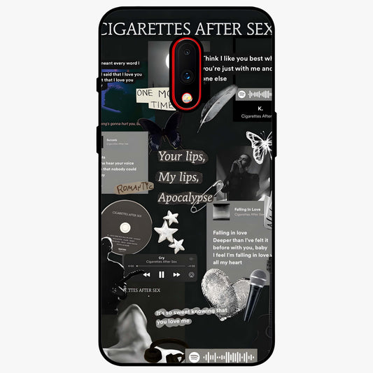 Midnight Love Echo Glass Case showing flat back view with romantic midnight themed artwork and glossy glass finish.