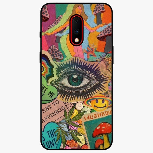 Mystic Eye Wonderland Glass Case showing flat back view with mystical eye themed artwork and glossy glass finish.