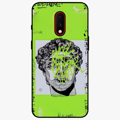 Neo Graffiti Rebellion Glass Case showing flat back view with vibrant graffiti artwork and glossy glass finish.