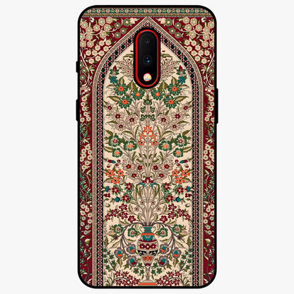 Persian Inspired Glass Case showing flat back view with ornate Persian style pattern artwork and glossy glass finish.
