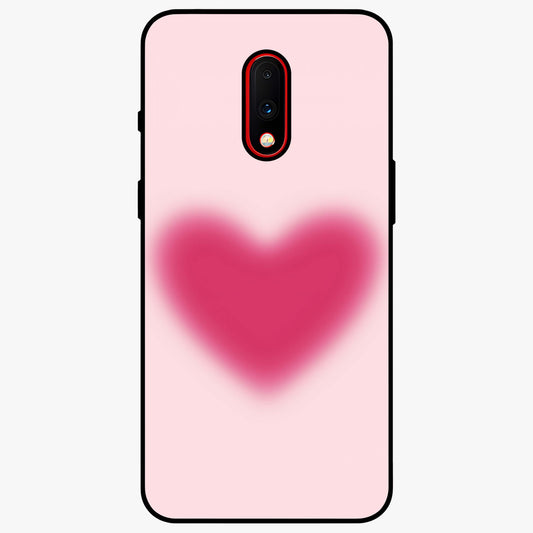 Pink Aura Heart Glass Case showing flat back view with glowing heart artwork and glossy glass finish.