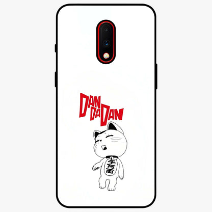 Playful Spirit Charm Glass Case showing flat back view with cheerful charm themed artwork and glossy glass finish.