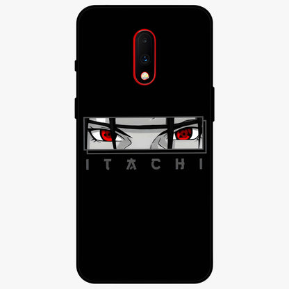 Scarlet Gaze Dominance Glass Case showing flat back view with striking red themed artwork and glossy glass finish.