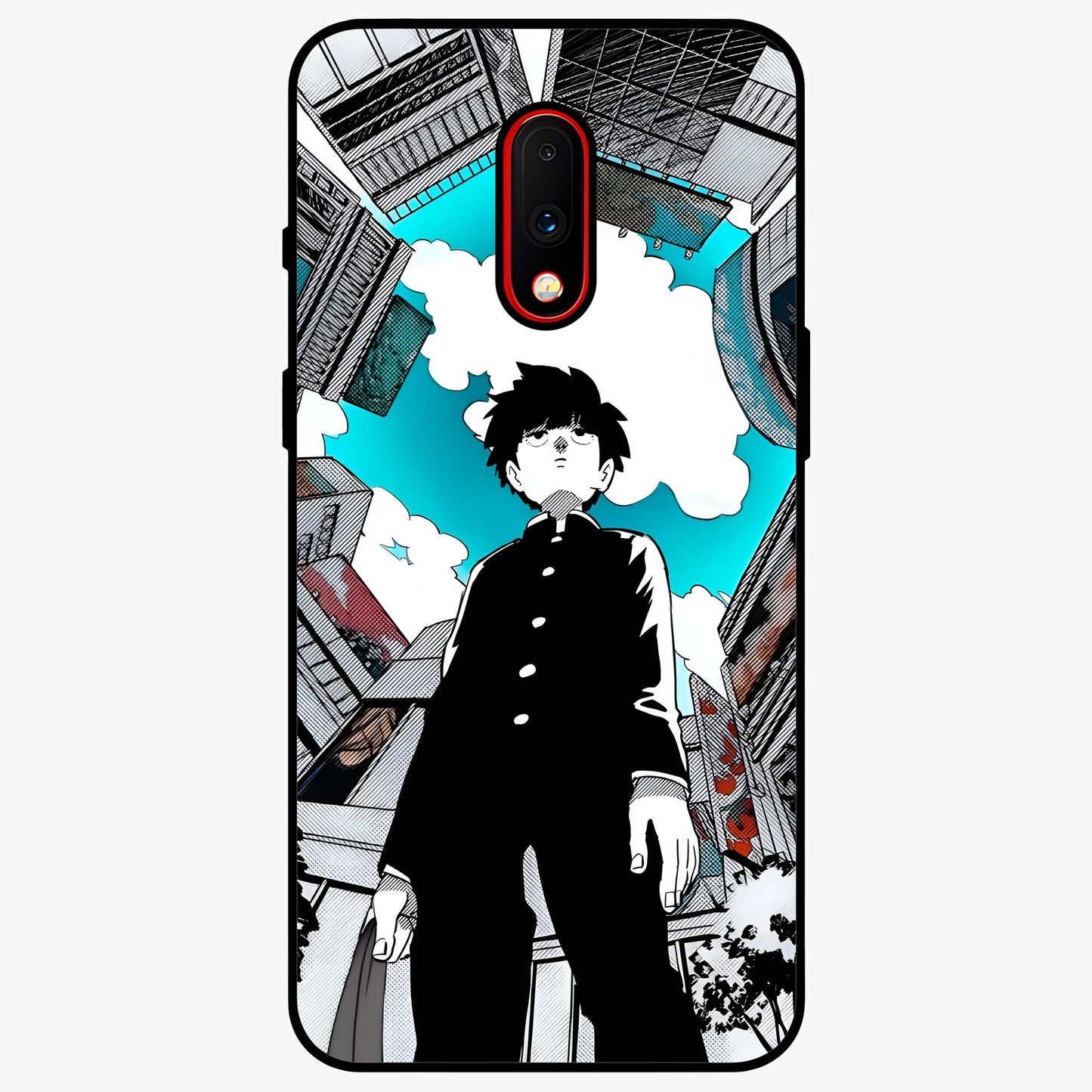 Silent Psychic Awakening Glass Case showing flat back view with mystical psychic themed artwork and glossy glass finish.