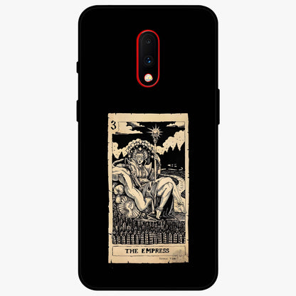 The Empress Glass Case showing flat back view with regal feminine artwork and glossy glass finish.