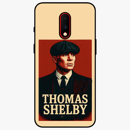 Vintage Mafia Authority Glass Case showing flat back view with bold vintage mafia inspired artwork and glossy glass finish.