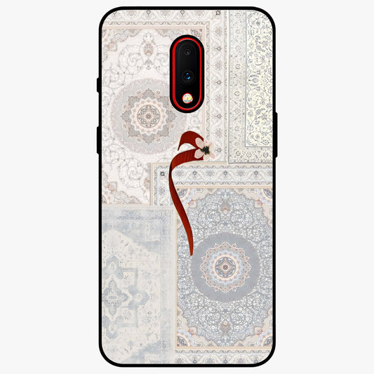 White Aesthetic Bow Glass Case showing flat back view with minimal bow artwork and glossy glass finish.