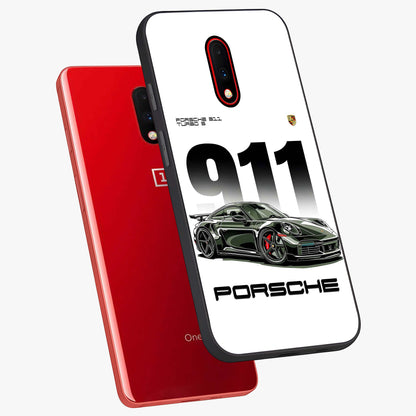911 Turbo Dominance Glass Case displayed in premium angled mockup highlighting sporty car illustration and sleek glass surface.
