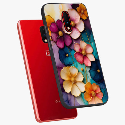 Artlyn Grace Flower Pattern Glass Case displayed in angled mockup highlighting delicate flower pattern design and smooth glass surface.