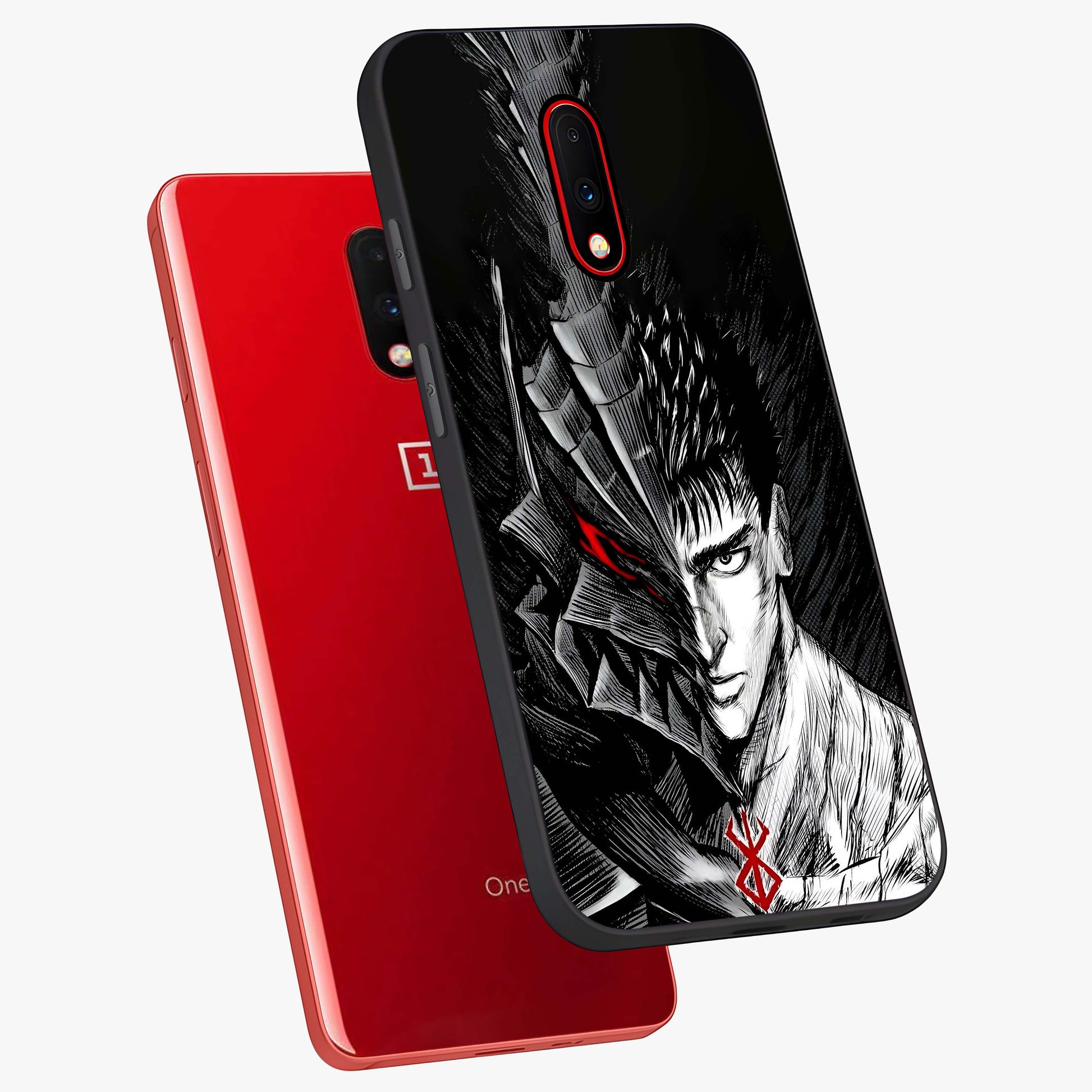 Berserker Blood Oath Glass Case displayed in angled mockup highlighting dark fantasy graphic design and powerful theme.