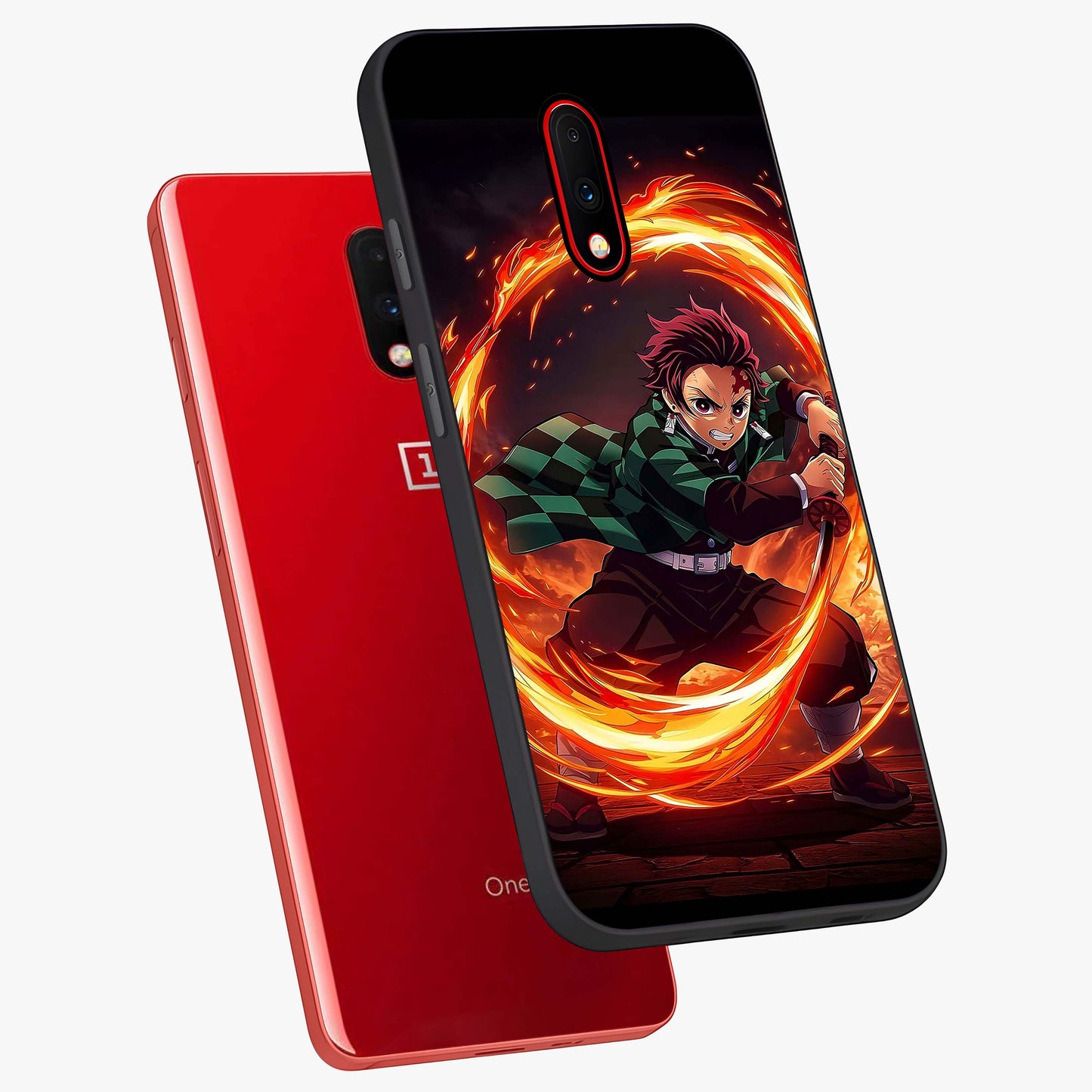 Blazing Sword Resolve Glass Case displayed in angled mockup highlighting powerful sword illustration and bold fantasy theme.