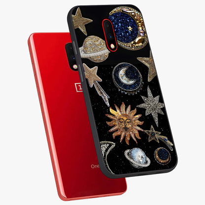 Celestial Gem Constellations Glass Case displayed in angled mockup highlighting gemstone inspired constellation design.