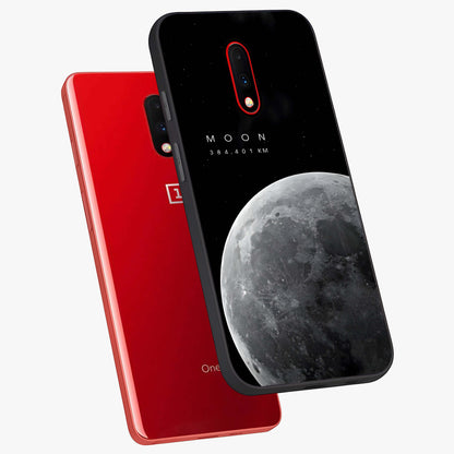 Cosmic Moon Glow Glass Case displayed in angled mockup highlighting celestial moon design with cosmic aesthetic theme.