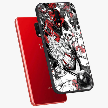 Crimson Chaos Panel Glass Case displayed in angled mockup highlighting chaotic panel style design with modern graphic theme.